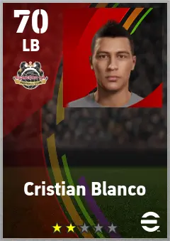 Cristian Blanco eFootball 2026 player card — 70 OVR LB