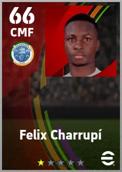 Felix Charrupi eFootball 2026 player card — 66 OVR CMF