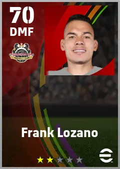 Frank Lozano eFootball 2026 player card — 70 OVR DMF