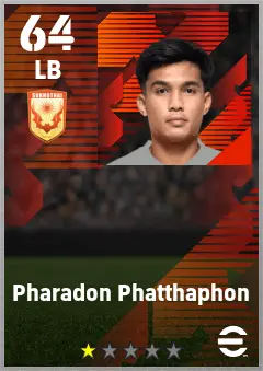 Pharadon Phatthaphon eFootball 2026 player card — 64 OVR LB