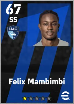 Felix Mambimbi eFootball 2026 player card — 67 OVR SS