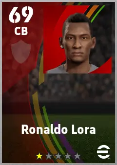 Ronaldo Lora eFootball 2026 player card — 69 OVR CB