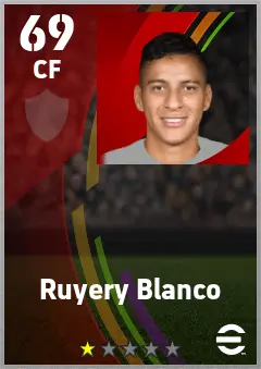 Ruyery Blanco eFootball 2026 player card — 69 OVR CF