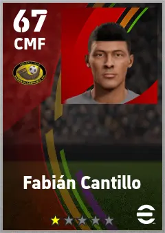 Fabian Cantillo eFootball 2026 player card — 67 OVR CMF