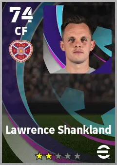 Lawrence Shankland eFootball 2026 player card — 74 OVR CF