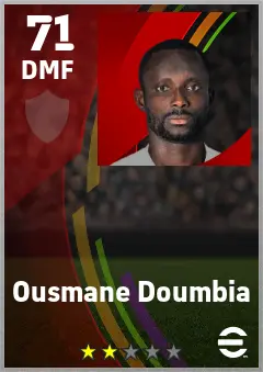 Ousmane Doumbia eFootball 2026 player card — 71 OVR DMF