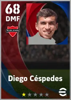 Diego Cespedes eFootball 2026 player card — 68 OVR DMF