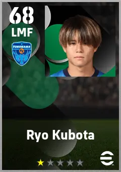 Ryo Kubota eFootball 2026 player card — 68 OVR LMF