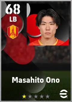 Masahito Ono eFootball 2026 player card — 68 OVR LB