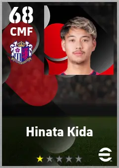 Hinata Kida eFootball 2026 player card — 68 OVR CMF