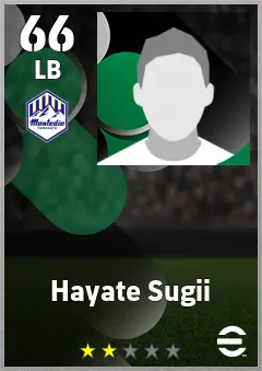 Hayate Sugii eFootball 2026 player card, 66 OVR LB