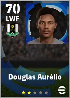 Douglas Aurelio eFootball 2026 player card — 70 OVR LWF