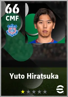 Yuto Hiratsuka eFootball 2026 player card — 66 OVR CMF