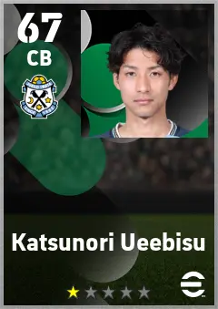 Katsunori Ueebisu eFootball 2026 player card — 67 OVR CB