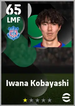 Iwana Kobayashi eFootball 2026 player card — 65 OVR LMF