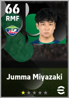 Jumma Miyazaki eFootball 2026 player card — 66 OVR RMF