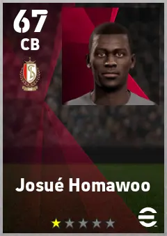 Josue Homawoo eFootball 2026 player card — 67 OVR CB