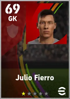 Julio Fierro eFootball 2026 player card — 69 OVR GK