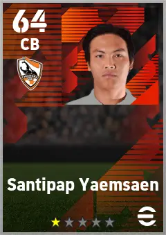Santipap Yaemsaen eFootball 2026 player card — 64 OVR CB