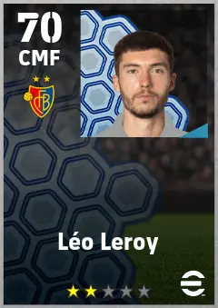 Leo Leroy eFootball 2026 player card — 70 OVR CMF