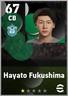 Hayato Fukushima eFootball 2026 player card — 67 OVR CB
