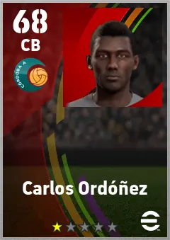 Carlos Ordonez eFootball 2026 player card — 68 OVR CB
