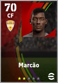 Marcao eFootball 2026 player card — 70 OVR CF