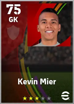 Kevin Mier eFootball 2026 player card — 75 OVR GK