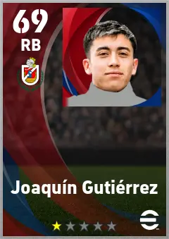 Joaquin Gutierrez eFootball 2026 player card — 69 OVR RB