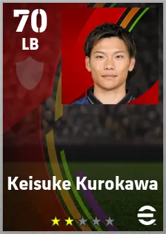 Keisuke Kurokawa eFootball 2026 player card — 70 OVR LB