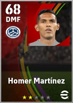 Homer Martinez eFootball 2026 player card, 68 OVR DMF
