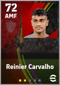 Reinier Carvalho eFootball 2026 player card — 72 OVR AMF