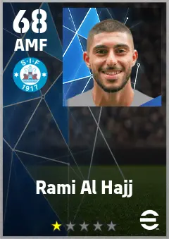 Rami Al Hajj eFootball 2026 player card — 68 OVR AMF
