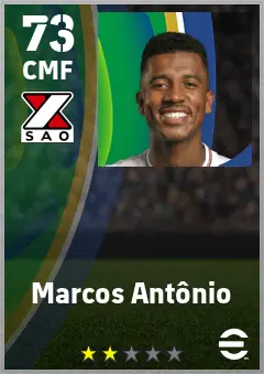 Marcos Antonio eFootball 2026 player card — 73 OVR CMF