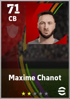 Maxime Chanot eFootball 2026 player card — 71 OVR CB