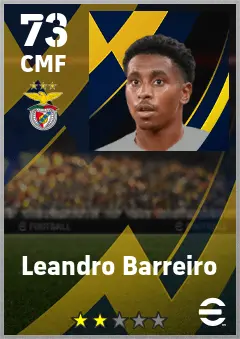 Leandro Barreiro eFootball 2026 player card — 73 OVR CMF