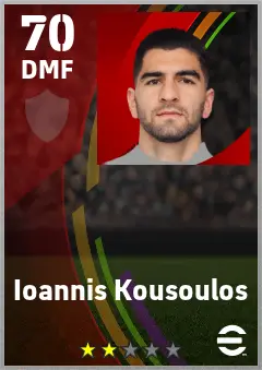Ioannis Kousoulos eFootball 2026 player card — 70 OVR DMF