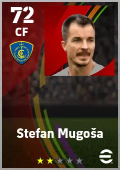 Stefan Mugosa eFootball 2026 player card — 72 OVR CF