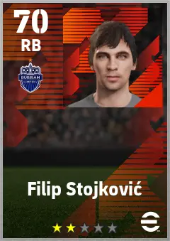 Filip Stojkovic eFootball 2026 player card — 70 OVR RB