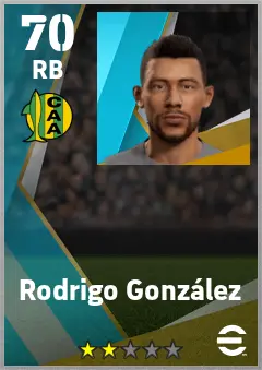 Rodrigo Gonzalez eFootball 2026 player card — 70 OVR RB