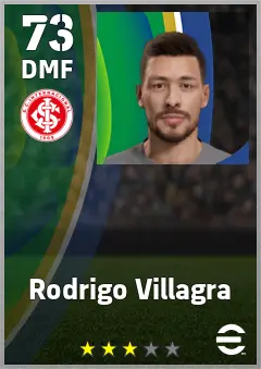 Rodrigo Villagra eFootball 2026 player card — 73 OVR DMF