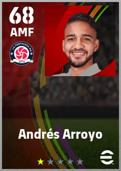 Andres Arroyo eFootball 2026 player card — 68 OVR AMF