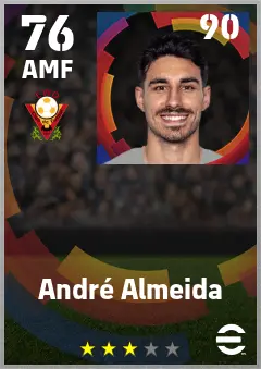 Andre Almeida eFootball 2026 player card — 76 OVR AMF