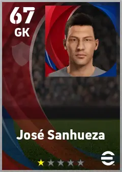 Jose Sanhueza eFootball 2026 player card — 67 OVR GK