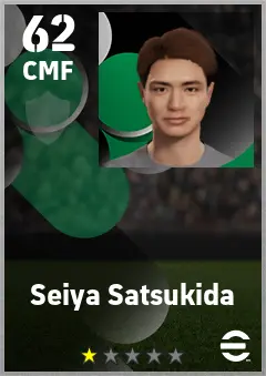 Seiya Satsukida eFootball 2026 player card — 62 OVR CMF