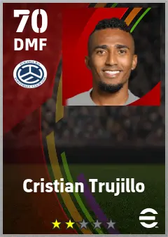 Cristian Trujillo eFootball 2026 player card — 70 OVR DMF