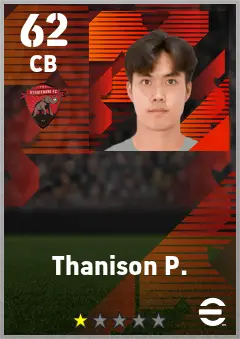 Thanison P. eFootball 2026 player card — 62 OVR CB
