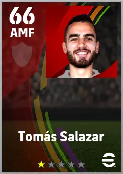 Tomas Salazar eFootball 2026 player card — 66 OVR AMF