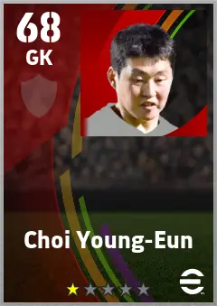 Choi Young-Eun eFootball 2026 player card — 68 OVR GK