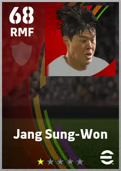 Jang Sung-Won eFootball 2026 player card — 68 OVR RMF